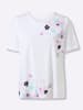 Sieh an! Kurzarmshirt in weiß-orchidee