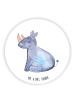 Mr. & Mrs. Panda Rund Magnet Einhorn Nashorn ohne Spruch in Weiß