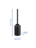 Wenko WC-Bürste aus Silikon in Schwarze Matte, (B) 9 x (H) 37 x (L) 13,5 cm
