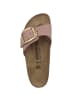 Birkenstock Pantolette Madrid Big Buckle Nubukleder schmal in rosa