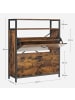 VASAGLE Schuhschrank Barnet in vintagebraun-schwarz - (B)30 x (H)95 x (T)80 cm