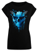 F4NT4STIC T-Shirt Totenkopf mit Schmetterling in schwarz