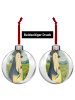 Mr. & Mrs. Panda Christbaumkugel Pinguin Blumen Design ohne Spruch in Weiß