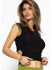 SASSYCLASSY Top mit Cut-Out in Schwarz