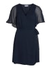 Vila Elegantes Wickelkleid mit Gürtel Kurzes Wrap Dress Kleid VIRILLA in Blau-2