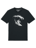 wat? Apparel T-Shirt Surfing Spaceman in Schwarz