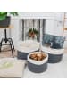 DuneDesign Aufbewahrungskorb Lomari (3er Set) grau