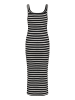 Kaffe Kleid KAcarna Slim fit in Black/Chalk Stripes