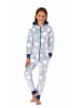 NORMANN Schlafanzug Jumpsuit Overall Sterne Coralfleece - 76799 in blau