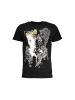 cavalli CLASS Schwarzes Baumwoll-T-Shirt