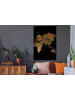 OnlyWow Wandtattoo Weltkarte gold schwarz