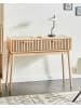 Beliani Konsolentisch LYNWOOD in Braun - (W) 100 x (H) 81 x (L) 35 cm