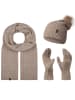 Rock Creek Schal Mütze Handschuhe Set in Beige