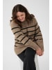 KAFFE curve Strickpullover KCerina Regular fit in Morel Melange Black Stripe