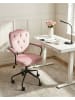 Beliani Bürostuhl VELISSE in Rosa/Schwarz - (W) 55 x (H) 98 x (L) 55 cm