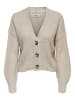 ONLY Kurze Langarm Strickjacke V-Ausschnitt Cardigan ONLCAROL in Beige