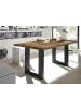 58 aufm Kessel ESSTISCH ausziehbar Eila 7 140x90x75 Schwarzstahl/Plankeneiche