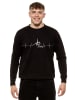 Cotton Prime® Sweatshirt Harzschlag in Schwarz