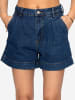 SASSYCLASSY Weite High Waist Jeans Shorts in Dunkelblau