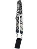 styleBREAKER Taschengurt Zebra in Schwarz-Weiß-Creme