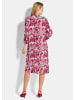 GOLDNER Kurzgröße:  Hemdblusenkleid Druckkleid mit floralem Muster in pink / gemustert