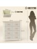 HOMCOM Kommode in Beige 86L x 30B x 94,5H cm