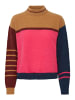 PULZ Jeans Strickpullover PZASTRID Color Block Pullover 50207704 in Bunt