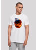 F4NT4STIC T-Shirt Basketball On Fire Sport  UNISEX in weiß