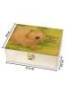 Mr. & Mrs. Panda Teebox Holz Wombat Design mit Spruch in Weiß