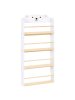 Beliani Bücherregal MIMILI in Weiß/Braun - (W) 60 x (H) 124 x (L) 15 cm