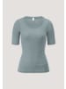 Hessnatur Hessnatur T-Shirt PURE FUNCTION aus Bio-Merinowolle mit Seide in sturmblau