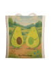 Mr. & Mrs. Panda Shopping Tasche Avocado Pärchen Design ohne Spruch in Weiß