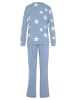 VIVANCE DREAMS Pyjama in hellblau-marine-Sterne