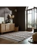 KADIMA DESIGN Naturfaser-Teppich Handgewebt WHARFE Boho Gestreift Wohnlich in Natur-Grau