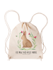 Mr. & Mrs. Panda Beutel Hase Sitzen mit Spruch in Creme