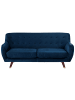 Beliani 3-Sitzer Sofa BODO in Blau/Gold/Braun - (W) 188 x (H) 84 x (L) 85 cm