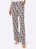 creation L Palazzohose in beige-marine-bedruckt