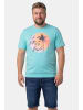 Men Plus Kurzarm T-Shirt in helles türkis
