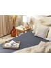 Beliani Bettlaken JANBU in Grau - (W) 200 x (H) 30 x (L) 200 cm