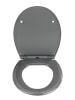 Wenko Premium WC-Sitz Samos Slate, Toiletten-Sitz mit Absenkautomatik in Grau, 41,5 cm