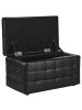 Beliani Ottomane MICHIGAN in Schwarz - (W) 72 x (H) 40 x (L) 42 cm