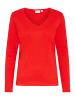 SAINT TROPEZ Strickpullover MilaSZ Gerade Passform in Flame Scarlet