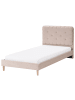 Beliani Einzelbett CORSAINT in Beige/Braun - (W) 98 x (H) 92 x (L) 209 cm