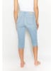 ANGELS  Slim Fit Jeans Capri-Jeans Anacapri im Used-Look in bleached blue used