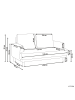 Beliani 2-Sitzer Sofa TUVE in Weiß/Braun - (W) 149 x (H) 85 x (L) 90 cm