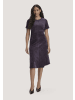 Hessnatur Hessnatur Samt-Jerseykleid kniebedeckend Slim aus TENCEL™ Modal mit Bio-Baumwolle in dunkle traube