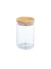 relaxdays 3 x Vorratsglas in Transparent/ Natur - 800 ml