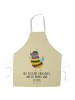 Mr. & Mrs. Panda Schürze Hummel flauschig mit Spruch in Gelb Pastell