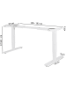 KADIMA DESIGN Elektrisches Schreibtischgestell mit Memory-Funktion, robust in Weiß