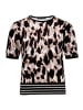 Betty Barclay Strickpullover kurzarm in Beige/Schwarz